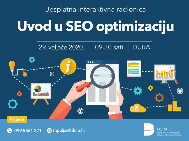 Preostalo je još samo 4 slobodna mjesta za  besplatnu radionicu  „Uvod u SEO optimizaciju“