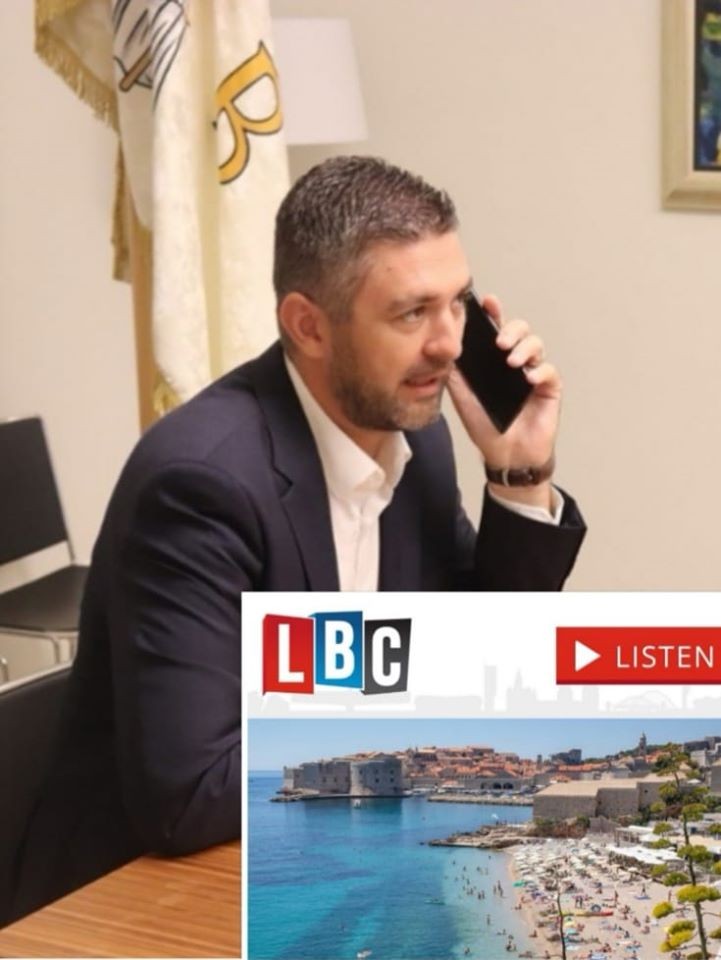 Gradonačelnik Franković u programu LBC-a – Britanci i dalje pristižu, Dubrovnik je siguran