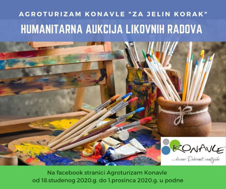 AGROTURIZAM KONAVLE „ZA JELIN KORAK” Sutra kreće online aukcija likovnih radova