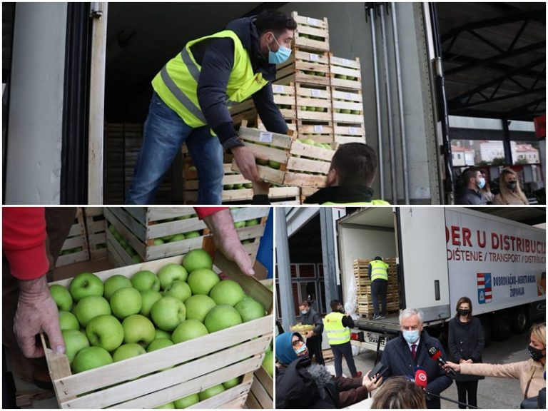 MANDARINE U VUKOVAR, JABUKE U DUBROVNIK U luci Gruž podijeljena donacija Vukovarsko-srijemske županije