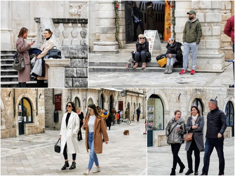 FOTO: Dan bez kiše Dubrovčani iskoristili za đir Stradunom