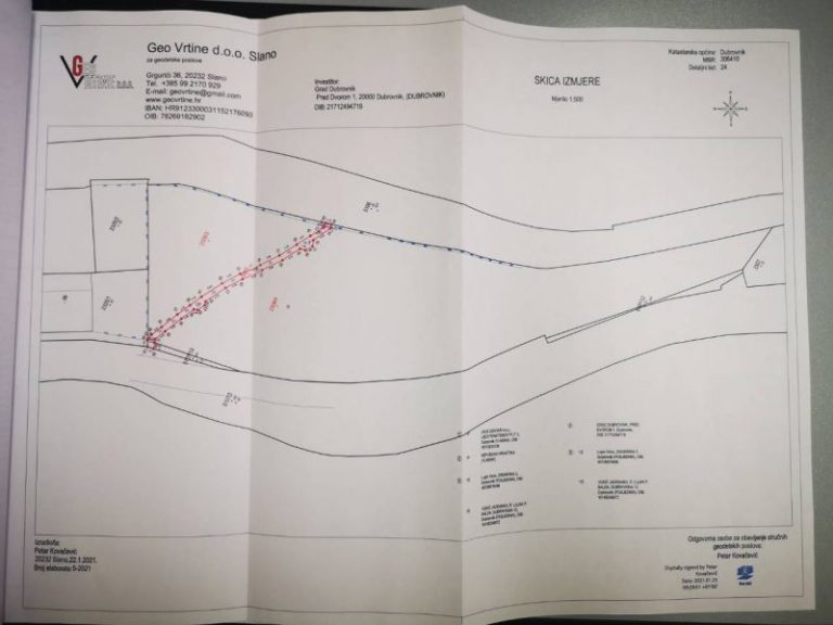 CRNO NA BIJELO: ovo je geodetski elaborat kojim se Franković suprotstavlja investitorima