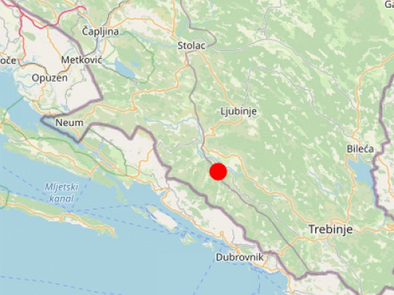 Epicentar potresa magnitude 4,1 po Richteru bio je u mjestu Poljice Popovo u BiH