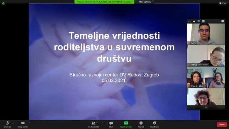 Prvi modul edukacije “Rastimo zajedno” u DV Župa dubrovačka održan online