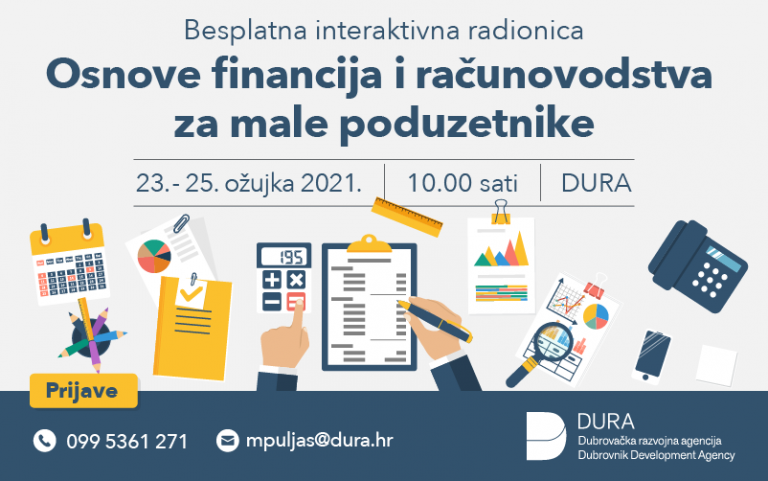 Besplatna radionica – Osnove financija i računovodstva za male poduzetnike