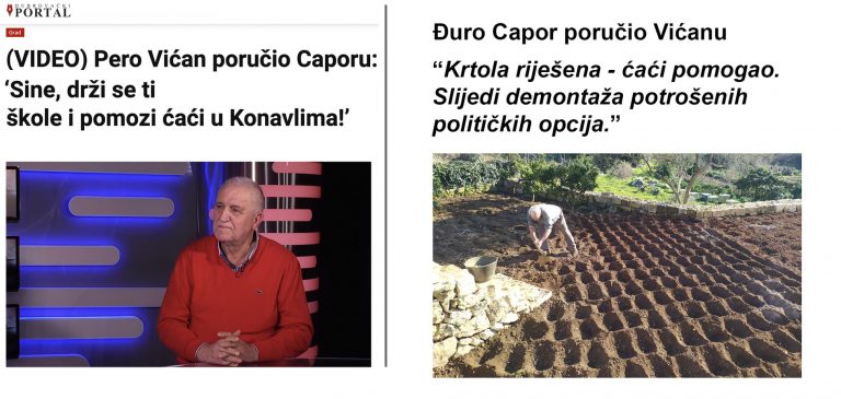 S MARGINA LOKALNIH IZBORA: Capor odgovorio Vićanu i poslao mu fotografiju ćaće u poju