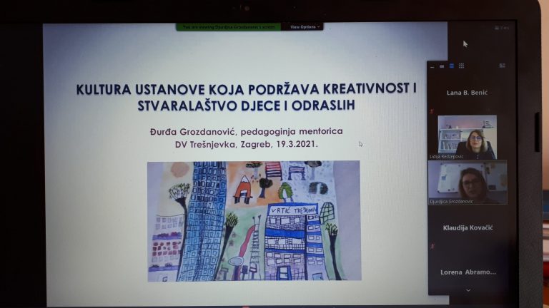 Šesti modul edukacije „Likovni program“ putem Zoom platforme u DV Župa dubrovačka