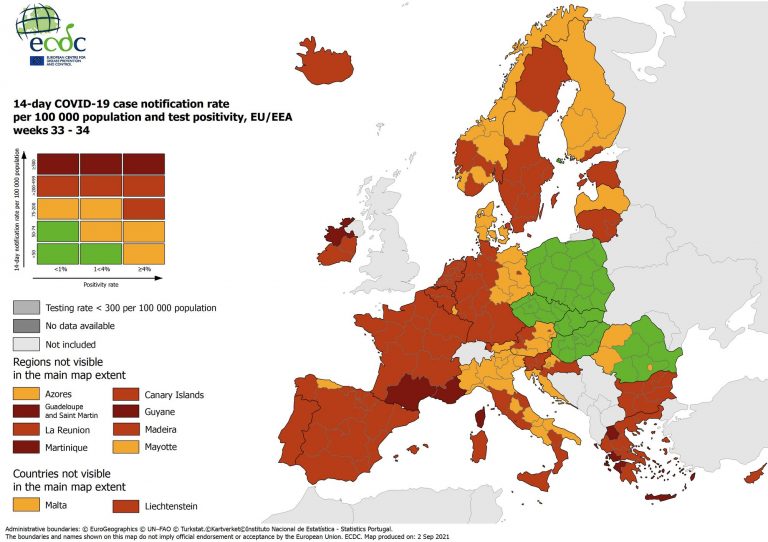 Objavljena nova korona karta – hrvatska obala još je narančasta