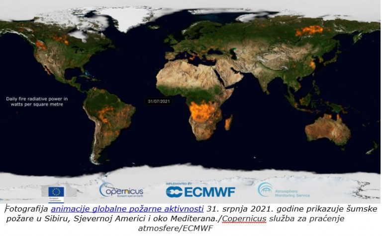 Klimatske promjene pogoduju požarima u 2021. oboreni su  rekordi emisija CO2