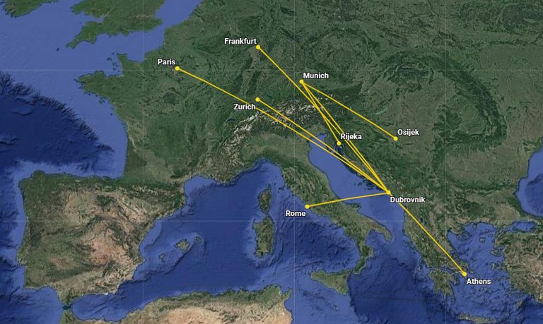 CA će u ljetnoj sezoni Dubrovnik povezati sa 6 međunarodnih odredišta