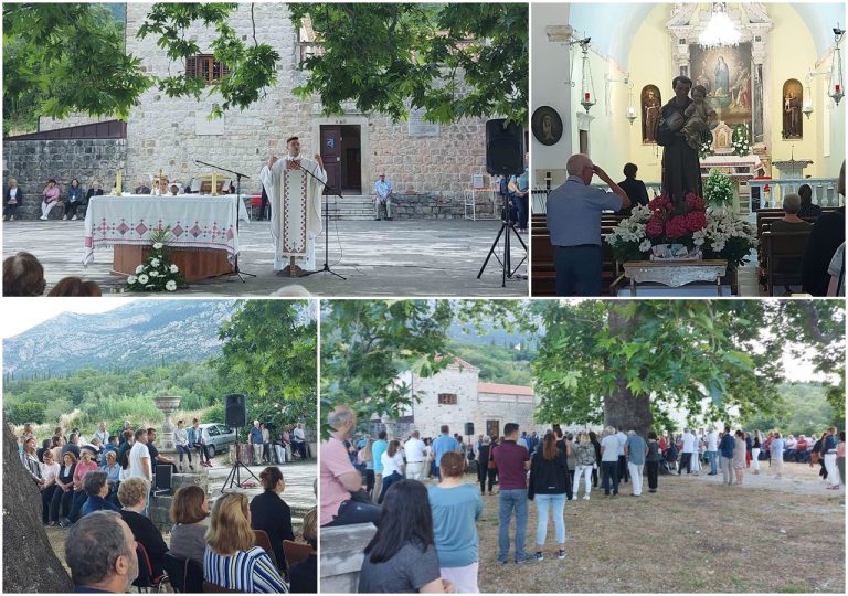 FOTO: Blagdan sv. Antuna Padovanskog, Konavljani se okupili na ranojutarnjoj misi u Pridvorju