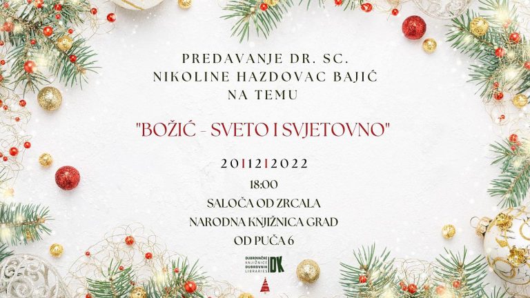 Predavanje „Božić – sveto i svjetovno“ u Saloči od zrcala