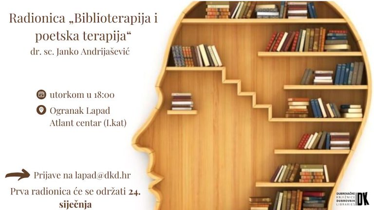 Ciklus radionica “Biblioterapija i poetska terapija” – prijave u tijeku