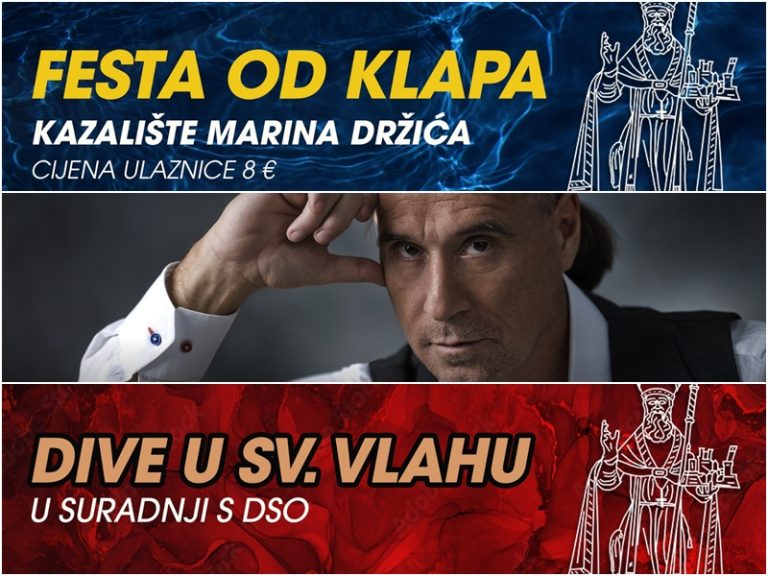 TRI KONCERTA FESTE DUBROVNIK Festa od Klapa, Dive u Sv. Vlahu, gala koncert Gorana Karana i gudača DSO