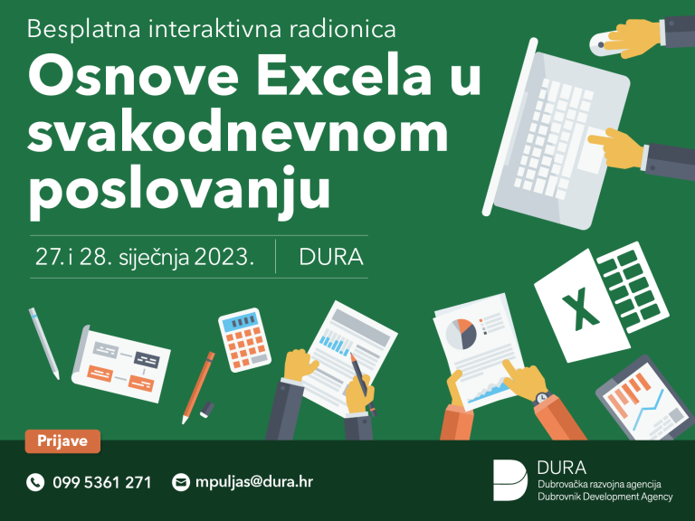 BESPLATNA RADIONICA:  „OSNOVE EXCELA U SVAKODNEVNOM POSLOVANJU“