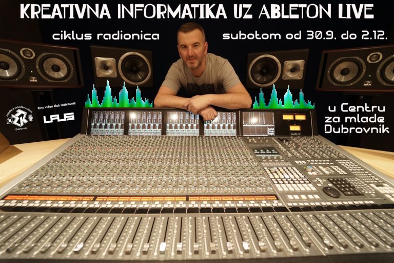 Otvorene prijave za ciklus radionica: ‘Svijet Moderne Audio Produkcije – Kreativna Informatika uz Ableton Live’ 