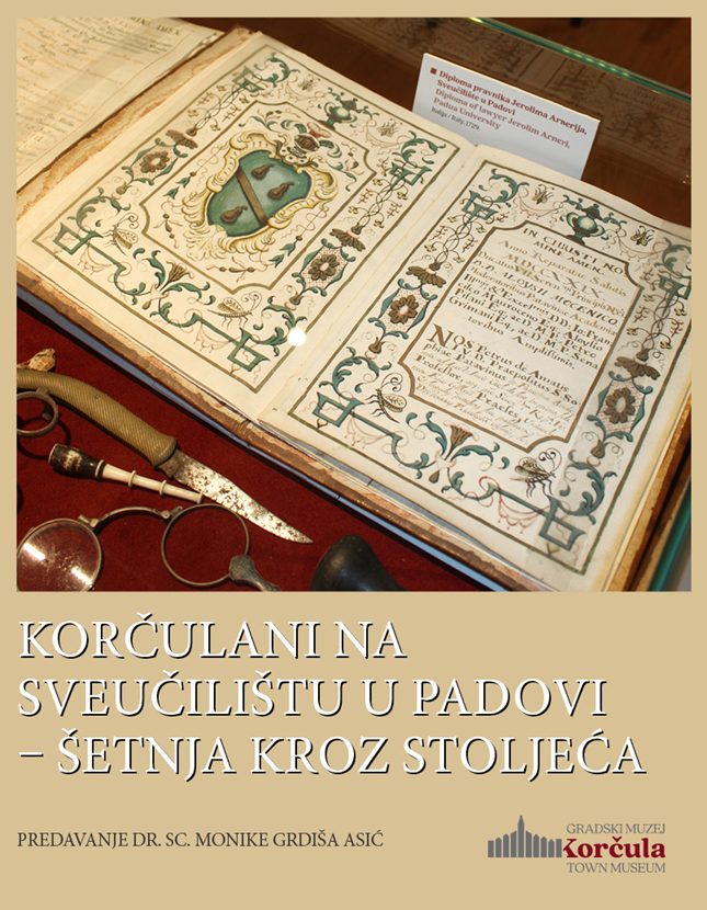 ZANIMLJIVO PREDAVANJE U KORČULI Našjenci na Sveučilištu u Padovi od kraja 14. stoljeća do pada Republike