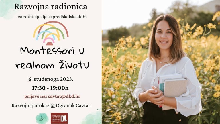 Roditelji, radionica “Montessori u realnom životu” s Luciom Paulom Deranja u Cavtatu!