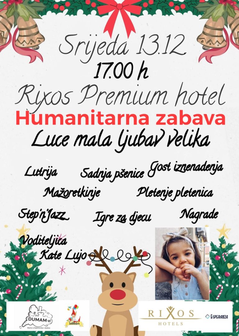 DANAS u 17 idemo u Rixos! Dok činimo dobro, osjećamo se super!