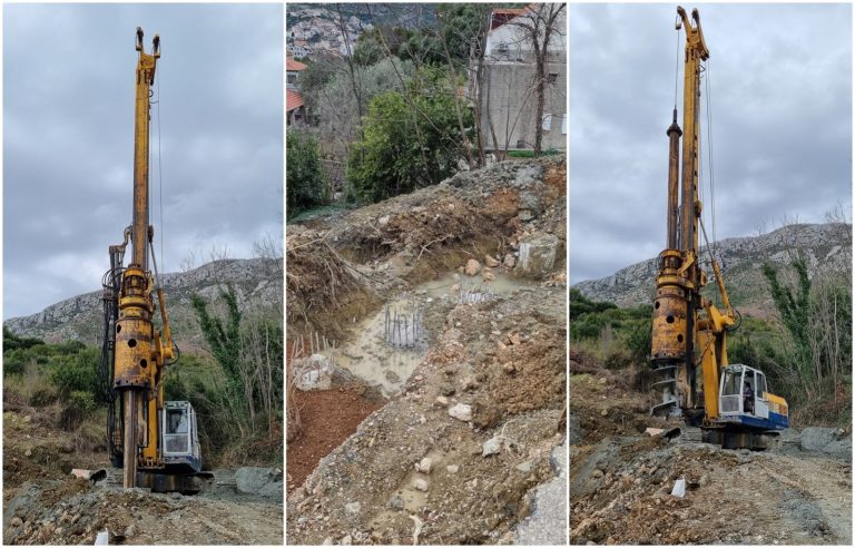 Betoniraju se piloti na izgradnji ceste Tamarić