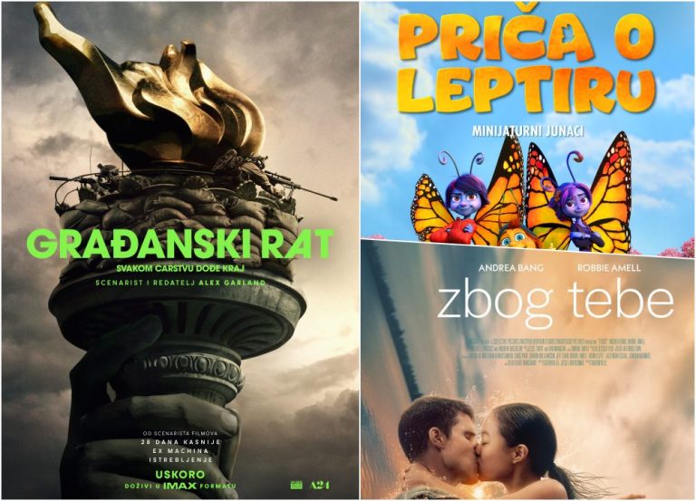 NOVI KINO TJEDAN: “Priča o leptiru”, “Zbog tebe, “Građanski rat: svakom carstvu dođe kraj”