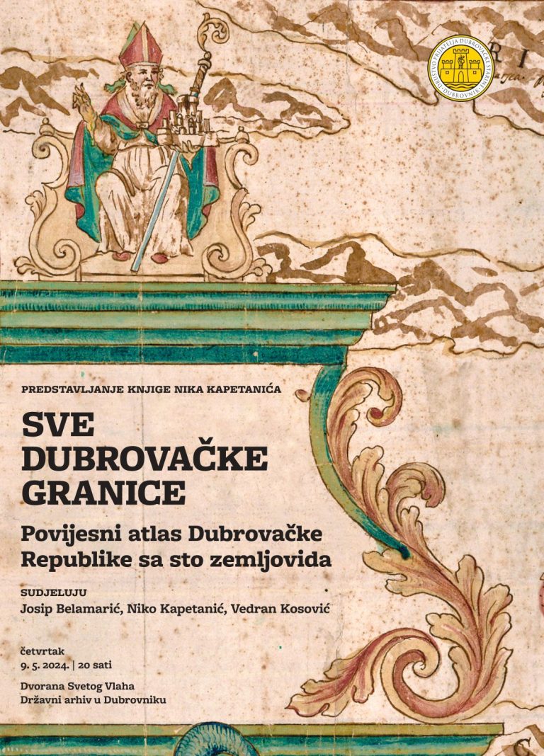 PREDSTAVLJANJE KNJIGE “Sve dubrovačke granice” Nika Kapetanića 9. svibnja u Sponzi