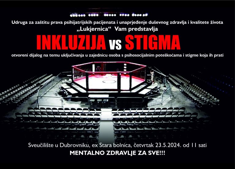 Tribina o problemu stigmatizacije osoba s mentalnim poteškoćama i njihovoj inkluziji u društvo