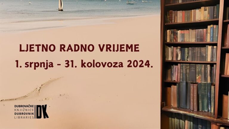 Ljetno radno vrijeme Dubrovačkih knjižnica