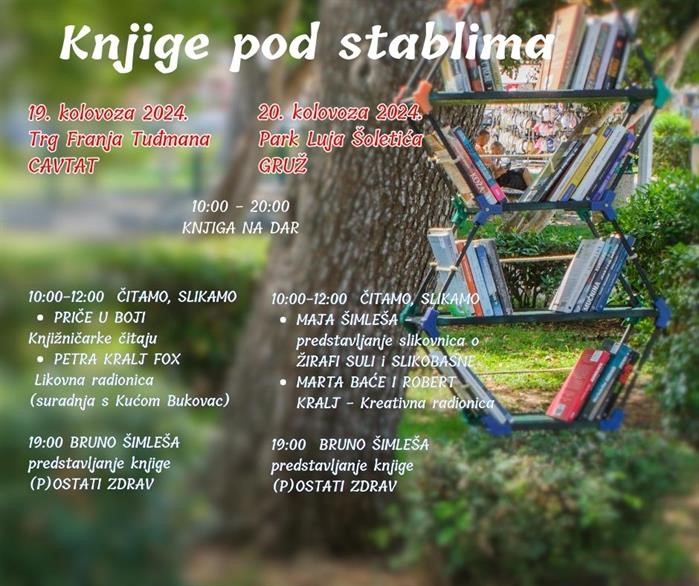 “Knjige pod stablima” idu dalje, na redu su Cavtat i Gruž, specijalni gosti Maja i Bruno Šimleša