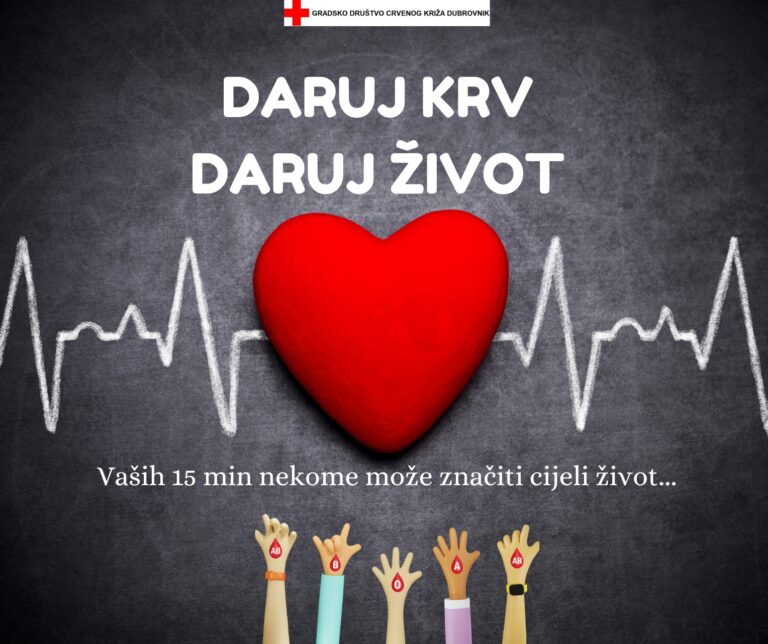 Dubrovački Crveni križ poziva na akciju darivanja krvi