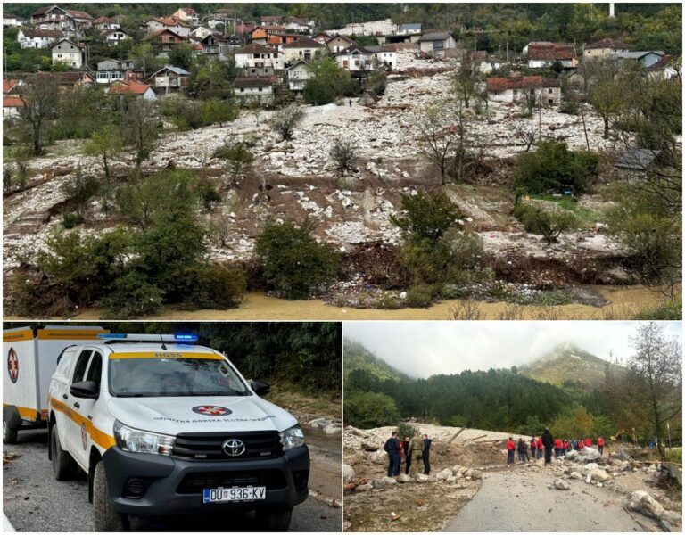 Pripadnici HGSS-a iz Dubrovnika i Orebića pomažu unesrećenima u Donjoj Jablanici