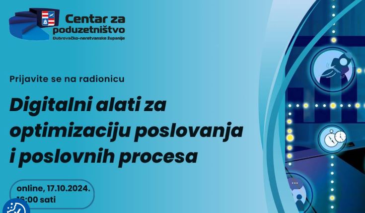 Besplatna online edukacija “Digitalni alati za optimizaciju poslovanja i poslovnih procesa”