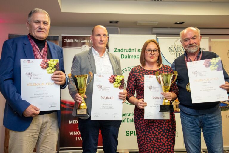 SABATINA 2024 Najbolje mlado bijelo vino je s Korčule, a najbolje otvoreno bijelo vino ima Cvijeto Stjepović iz Dubrovnika