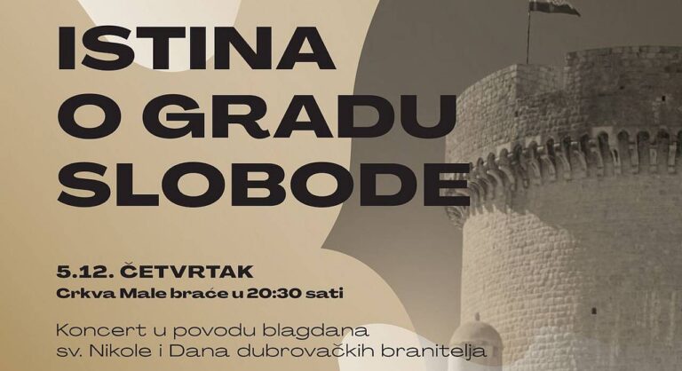 Oratorij “Istina o Gradu slobode” povodom Dana dubrovačkih branitelja u Male braće