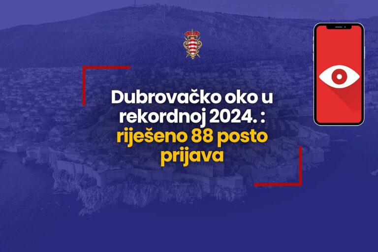 Dubrovačko oko u 2024. – riješeno 88 posto prijava