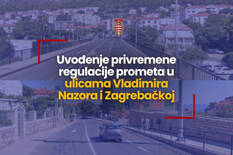 Od ponedjeljka posebna prometna regulacija u ulicama Vladimira Nazora i Zagrebačkoj